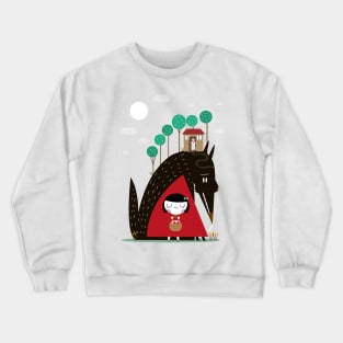 Red and wolf Crewneck Sweatshirt